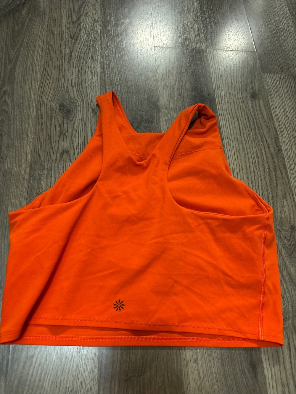 Athleta Bright Orange Racerback Cropped Tank